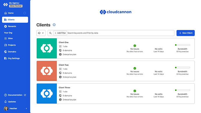 The Client Organization Browser